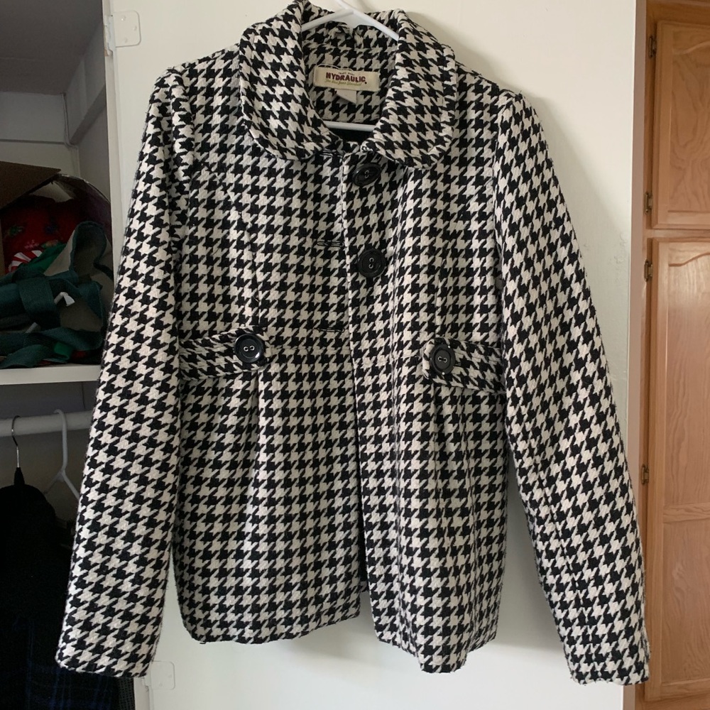 Black and white Pea coat